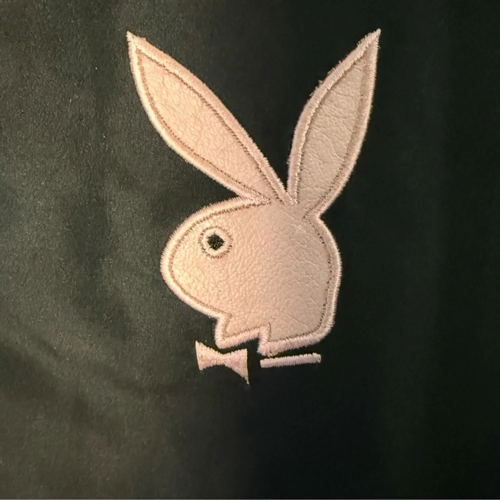 PLAYBOY Vintage Y2K Reversible Black and Pink Leather Letterman’s Jacket Size M - Picture 16 of 16